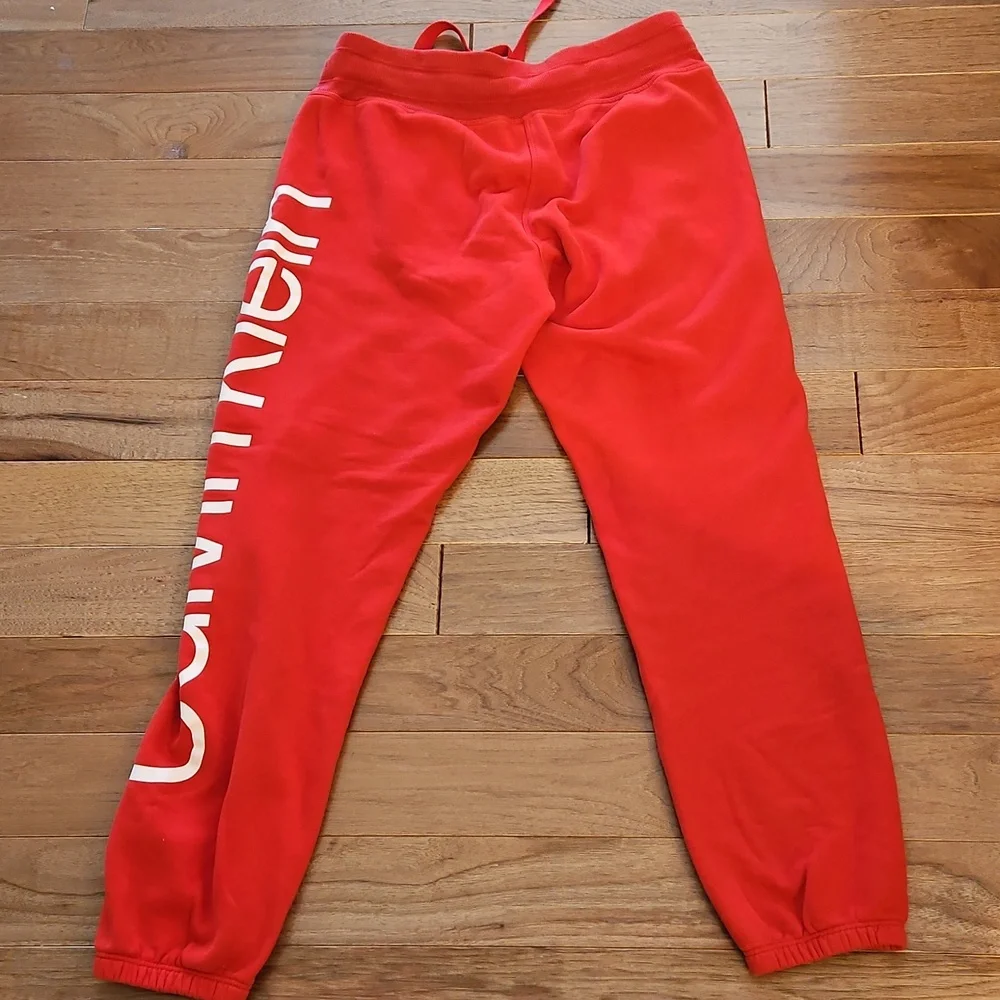 Calvin Klein Red Drawstring Sweatpants